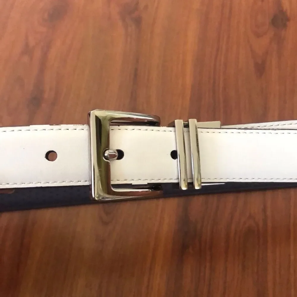 Nike reversible belt purple white ￼ Perforated m/l